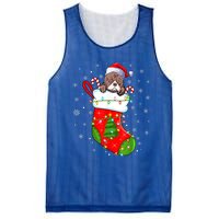 American Bulldog In Christmas Socks Santa Xmas Cool Gift Mesh Reversible Basketball Jersey Tank