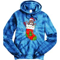 American Bulldog In Christmas Socks Santa Xmas Cool Gift Tie Dye Hoodie