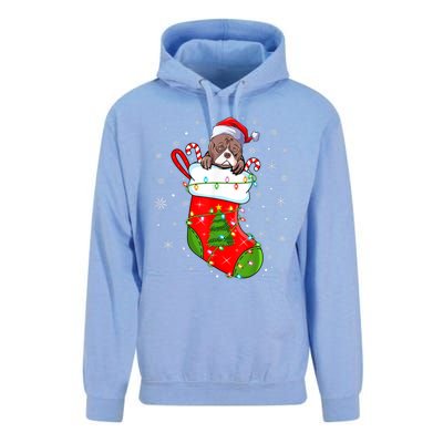 American Bulldog In Christmas Socks Santa Xmas Cool Gift Unisex Surf Hoodie