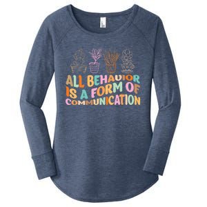 All Behavior Is A Form Of Communication Aba Therapy Women's Perfect Tri Tunic Long Sleeve Shirt