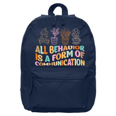 All Behavior Is A Form Of Communication Aba Therapy 16 in Basic Backpack