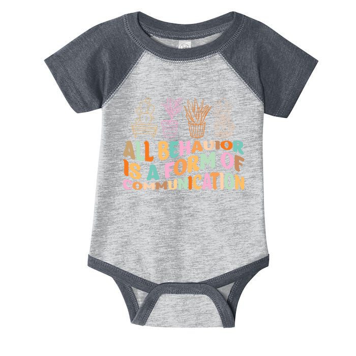 All Behavior Is A Form Of Communication Aba Therapy Infant Baby Jersey Bodysuit