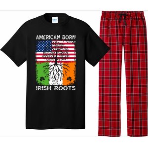 American Born Irish Roots St Patrick’s Day Ireland Flag Gift Pajama Set