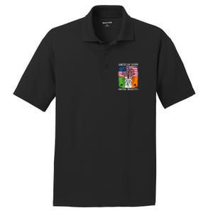 American Born Irish Roots St Patrick’s Day Ireland Flag Gift PosiCharge RacerMesh Polo