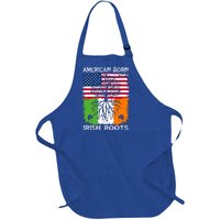 American Born Irish Roots St Patrick’s Day Ireland Flag Gift Full-Length Apron With Pockets