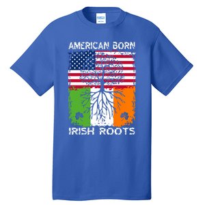 American Born Irish Roots St Patrick’s Day Ireland Flag Gift Tall T-Shirt