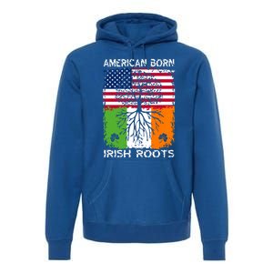 American Born Irish Roots St Patrick’s Day Ireland Flag Gift Premium Hoodie