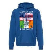 American Born Irish Roots St Patrick’s Day Ireland Flag Gift Premium Hoodie