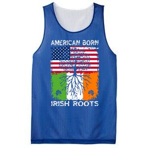 American Born Irish Roots St Patrick’s Day Ireland Flag Gift Mesh Reversible Basketball Jersey Tank