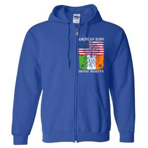 American Born Irish Roots St Patrick’s Day Ireland Flag Gift Full Zip Hoodie