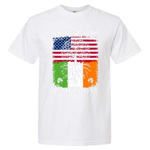 American Born Irish Roots St Patrick’s Day Ireland Flag Gift Garment-Dyed Heavyweight T-Shirt