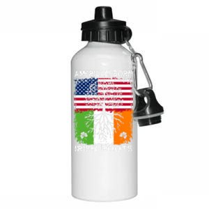 American Born Irish Roots St Patrick’s Day Ireland Flag Gift Aluminum Water Bottle