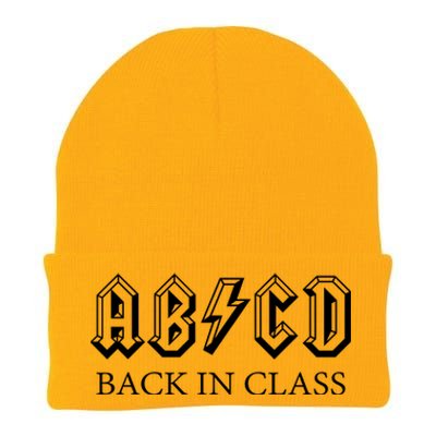 ABCD Back In Class Back To School Funny Teacher Knit Cap Winter Beanie