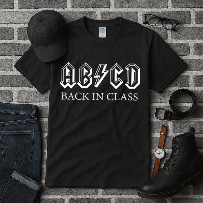 ABCD Back In Class Back To School Funny Teacher Tall T-Shirt