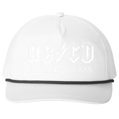 ABCD Back In Class Back To School Funny Teacher Snapback Five-Panel Rope Hat