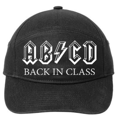 ABCD Back In Class Back To School Funny Teacher 7-Panel Snapback Hat