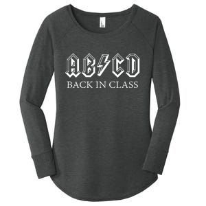 ABCD Back In Class Back To School Funny Teacher Women's Perfect Tri Tunic Long Sleeve Shirt