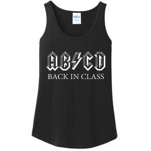 ABCD Back In Class Back To School Funny Teacher Ladies Essential Tank