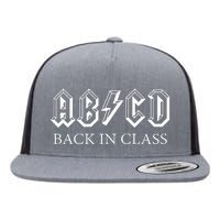 ABCD Back In Class Back To School Funny Teacher Flat Bill Trucker Hat