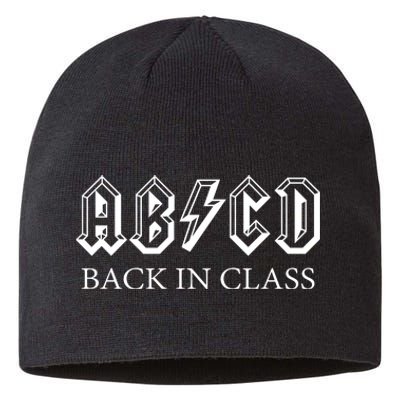 ABCD Back In Class Back To School Funny Teacher Sustainable Beanie