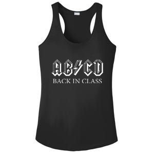 ABCD Back In Class Back To School Funny Teacher Ladies PosiCharge Competitor Racerback Tank