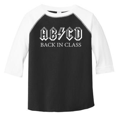 ABCD Back In Class Back To School Funny Teacher Toddler Fine Jersey T-Shirt