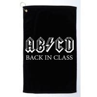 ABCD Back In Class Back To School Funny Teacher Golf Towel