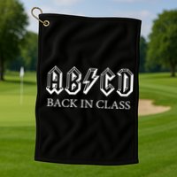 ABCD Back In Class Back To School Funny Teacher Golf Towel