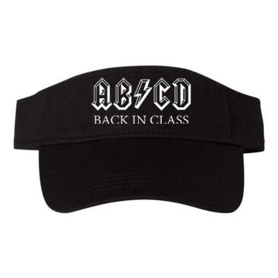 ABCD Back In Class Back To School Funny Teacher Valucap Bio-Washed Visor