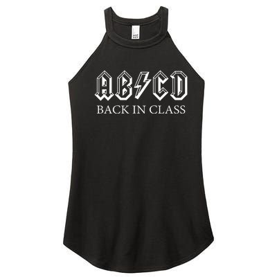 ABCD Back In Class Back To School Funny Teacher Women’s Perfect Tri Rocker Tank