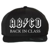 ABCD Back In Class Back To School Funny Teacher Wool Snapback Cap