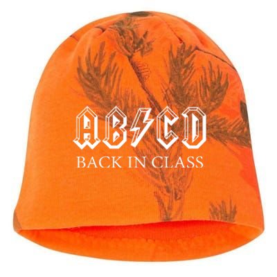 ABCD Back In Class Back To School Funny Teacher Kati - Camo Knit Beanie