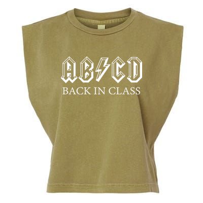 ABCD Back In Class Back To School Funny Teacher Garment-Dyed Women's Muscle Tee