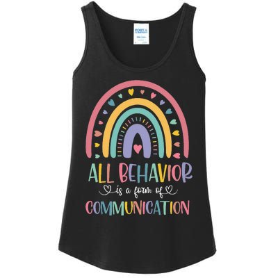 All Behavior Is A Form Of Communication Rainbow Ladies Essential Tank