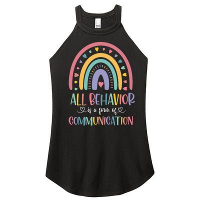 All Behavior Is A Form Of Communication Rainbow Women's Perfect Tri Rocker Tank