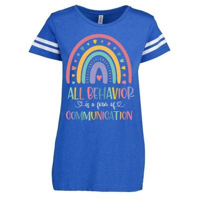 All Behavior Is A Form Of Communication Rainbow Enza Ladies Jersey Football T-Shirt