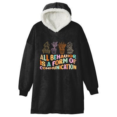 All Behavior Is A Form Of Communication Aba Therapy Hooded Wearable Blanket