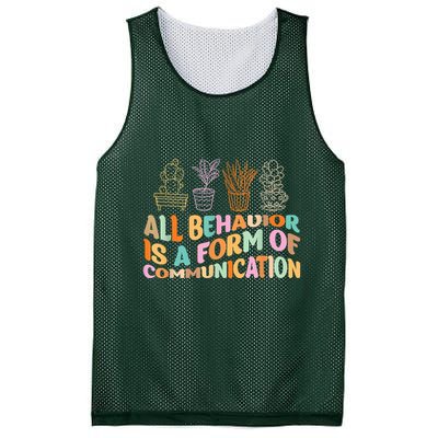 All Behavior Is A Form Of Communication Aba Therapy Mesh Reversible Basketball Jersey Tank