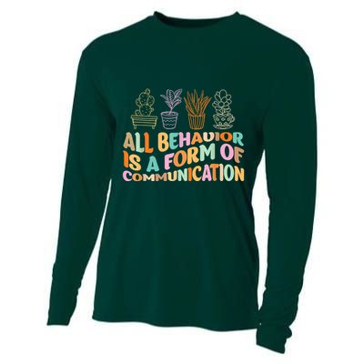 All Behavior Is A Form Of Communication Aba Therapy Cooling Performance Long Sleeve Crew