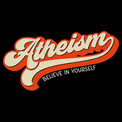 Atheism Believe In Yourself Retro Vintage Distressed Atheist T-Shirt