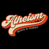 Atheism Believe In Yourself Retro Vintage Distressed Atheist Button