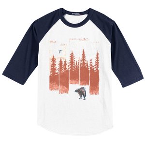 A Bear In The Wild... Baseball Sleeve Shirt