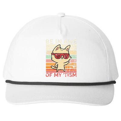 Autism Be In Awe Of My Tism Adult Awe Tism Snapback Five-Panel Rope Hat