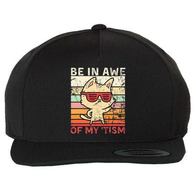 Autism Be In Awe Of My Tism Adult Awe Tism Wool Snapback Cap