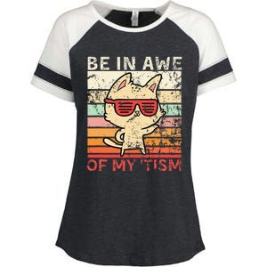 Autism Be In Awe Of My Tism Adult Awe Tism Enza Ladies Jersey Colorblock Tee