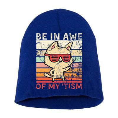 Autism Be In Awe Of My Tism Adult Awe Tism Short Acrylic Beanie