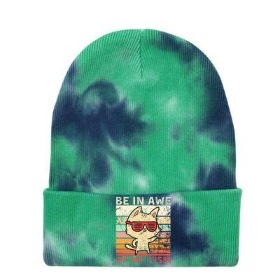 Autism Be In Awe Of My Tism Adult Awe Tism Tie Dye 12in Knit Beanie