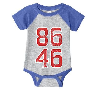 Anti Biden Impeach 86 46 Biden Funny Not My President Gift Infant Baby Jersey Bodysuit