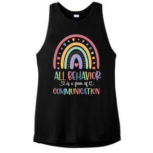 All Behavior Is A Form Of Communication Rainbow Ladies PosiCharge Tri-Blend Wicking Tank