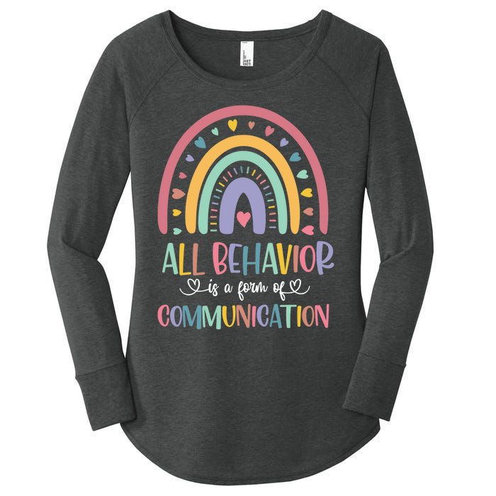 All Behavior Is A Form Of Communication Rainbow Women's Perfect Tri Tunic Long Sleeve Shirt